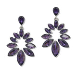 107494, MARQUISE RHINESTONE ACCENT DANGLE EARRING