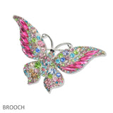 107485, BUTTERFLY RHINESTONE BROOCH PIN