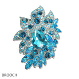 107700, FLORAL RHINESTONE EVENING BROOCH PIN