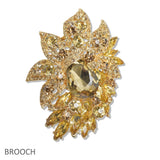 107699, FLORAL RHINESTONE EVENING BROOCH PIN