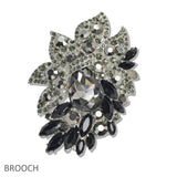107699, FLORAL RHINESTONE EVENING BROOCH PIN