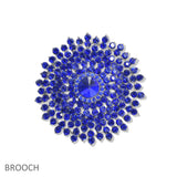 107451, FLORAL CRYSTAL RHINESTONE BROOCH PIN