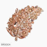 107433, LEAF RHINESTONE BROOCH PIN