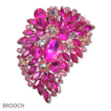 107703, FLORAL RHINESTONE EVENING BROOCH PIN