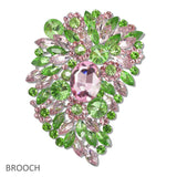107704, FLORAL RHINESTONE EVENING BROOCH PIN