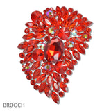 107703, FLORAL RHINESTONE EVENING BROOCH PIN