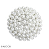 107475, PEARL STUDDED WITH RHINESTONE ROUND BROOCH PIN