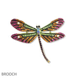 107480, DRAGONFLY CRYSTAL RHINESTONE BROOCH PIN