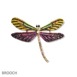 107480, DRAGONFLY CRYSTAL RHINESTONE BROOCH PIN