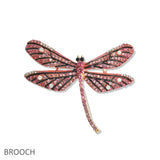 107480, DRAGONFLY CRYSTAL RHINESTONE BROOCH PIN