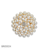 107484, PEARL CRYSTAL RHINESTONE ACCENT BROOCH PIN