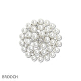 107484, PEARL CRYSTAL RHINESTONE ACCENT BROOCH PIN