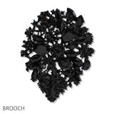 107486, FLORAL CRYSTAL RHINESTONE BROOCH PIN