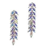 100020, MARQUISE RHINESTONE ACCENT DROP DANGLE EARRING
