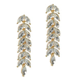 100020, MARQUISE RHINESTONE ACCENT DROP DANGLE EARRING