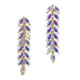 100020, MARQUISE RHINESTONE ACCENT DROP DANGLE EARRING
