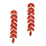 100020, MARQUISE RHINESTONE ACCENT DROP DANGLE EARRING