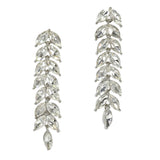 100020, MARQUISE RHINESTONE ACCENT DROP DANGLE EARRING