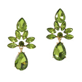 100021, TEARDROP RHINESTONE ACCENT DANGLE EARRING