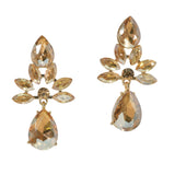 100021, TEARDROP RHINESTONE ACCENT DANGLE EARRING