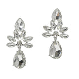 100021, TEARDROP RHINESTONE ACCENT DANGLE EARRING