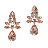 100021, TEARDROP RHINESTONE ACCENT DANGLE EARRING