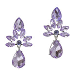 100021, TEARDROP RHINESTONE ACCENT DANGLE EARRING