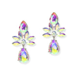 100021, TEARDROP RHINESTONE ACCENT DANGLE EARRING