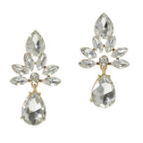 100021, TEARDROP RHINESTONE ACCENT DANGLE EARRING