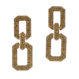 100022, GEOMETRIC CRYSTAL RHINESTONE EARRING