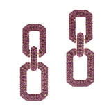 100022, GEOMETRIC CRYSTAL RHINESTONE EARRING