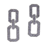 100022, GEOMETRIC CRYSTAL RHINESTONE EARRING