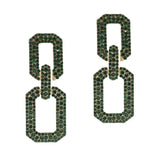 100022, GEOMETRIC CRYSTAL RHINESTONE EARRING