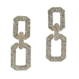 100022, GEOMETRIC CRYSTAL RHINESTONE EARRING