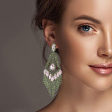 100025, CHANDELIER CRYSTAL RHINESTONE EARRING