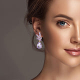 100027, TEARDROP ACCENT RHINESTONE DANGLE EARRING