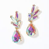 100027, TEARDROP ACCENT RHINESTONE DANGLE EARRING