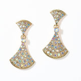 100028, GEOMETRIC CRYSTAL RHINESTONE DANGLE EARRING