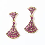 100028, GEOMETRIC CRYSTAL RHINESTONE DANGLE EARRING