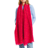 100033, MULTI COLOR DOT STRIPE OBLONG SCARF