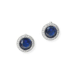 100035, ROUND CUBIC ZIRCONIA STUD EARRING