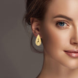 100040, TEARDROP STUD EARRING