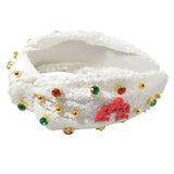 100094, "HOHOHO" CHRISTMAS RHINESTONE SEQUIN HEADBAND