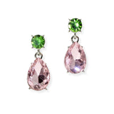 100100, TEARDROP RHINESTONE DANGLE EARRING
