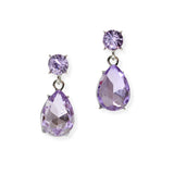 100100, TEARDROP RHINESTONE DANGLE EARRING
