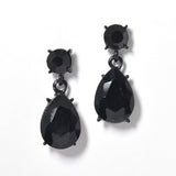 100100, TEARDROP RHINESTONE DANGLE EARRING