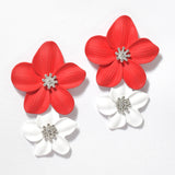 100120, MATTE FINISH FLOWER EARRING