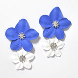 100120, MATTE FINISH FLOWER EARRING