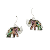 100189, ELEPHANT ABALONE DANGLE EARRING