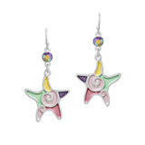 100200, STARFISH ENAMEL DANGLE EARRING
